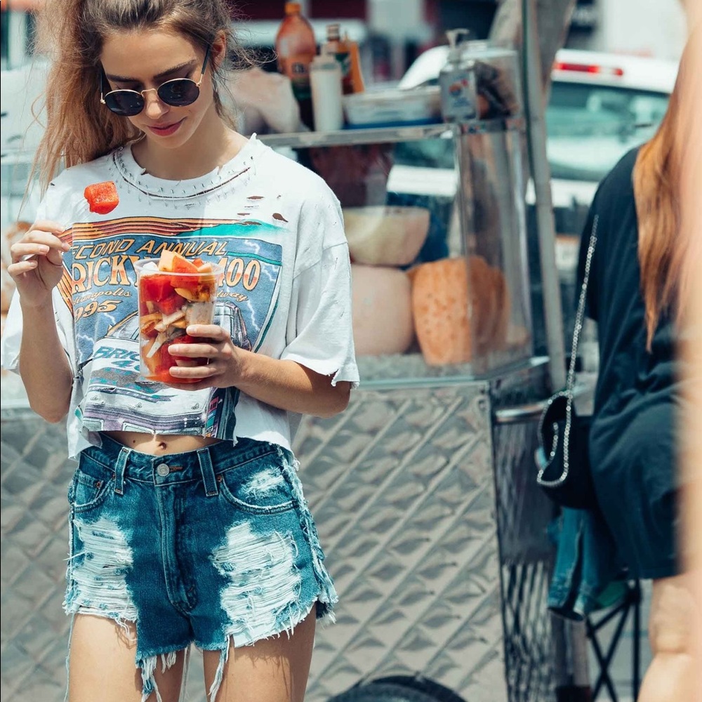 Denim shorts